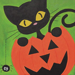 Halloween Cat 12x12